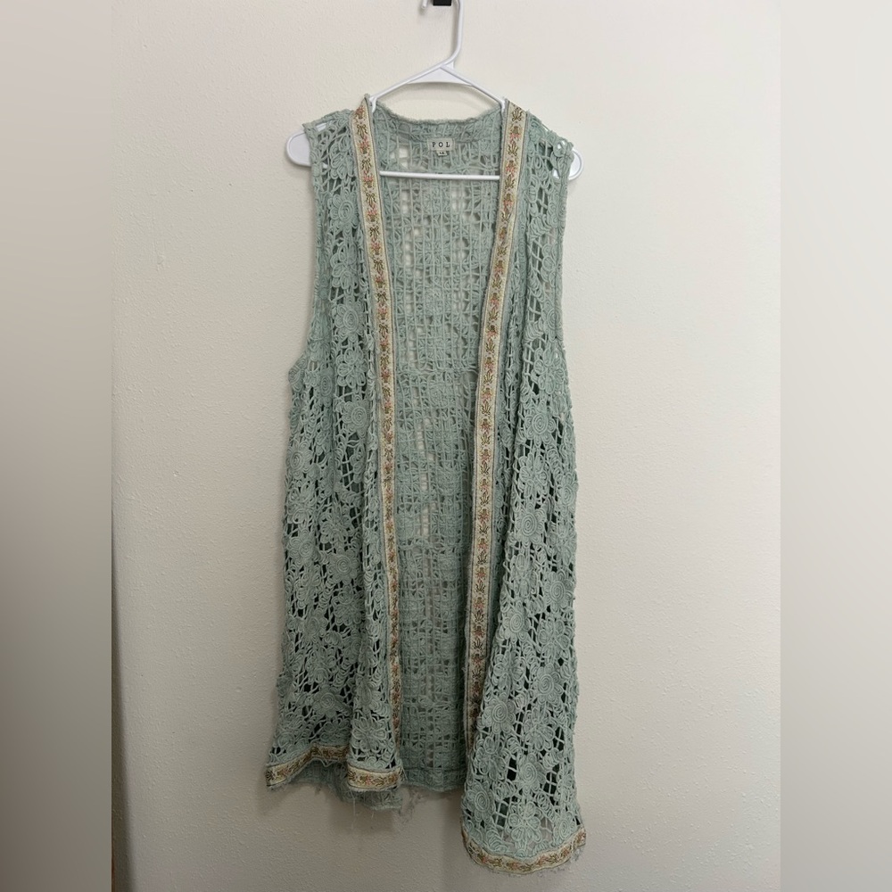 POL Crochet Cardigan Vest